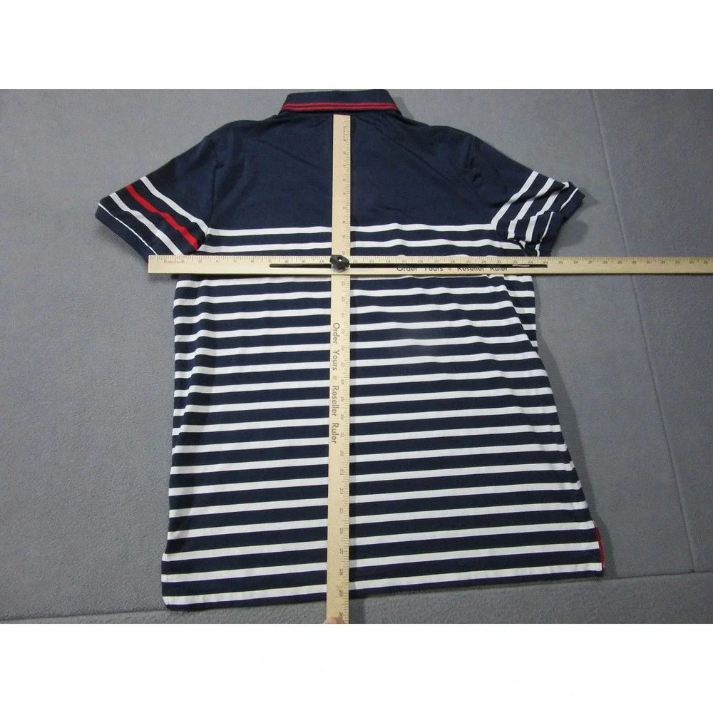 RLX Ryder Cup Shirt Polo Mens Large Blue White Striped Ralph Golf Performance